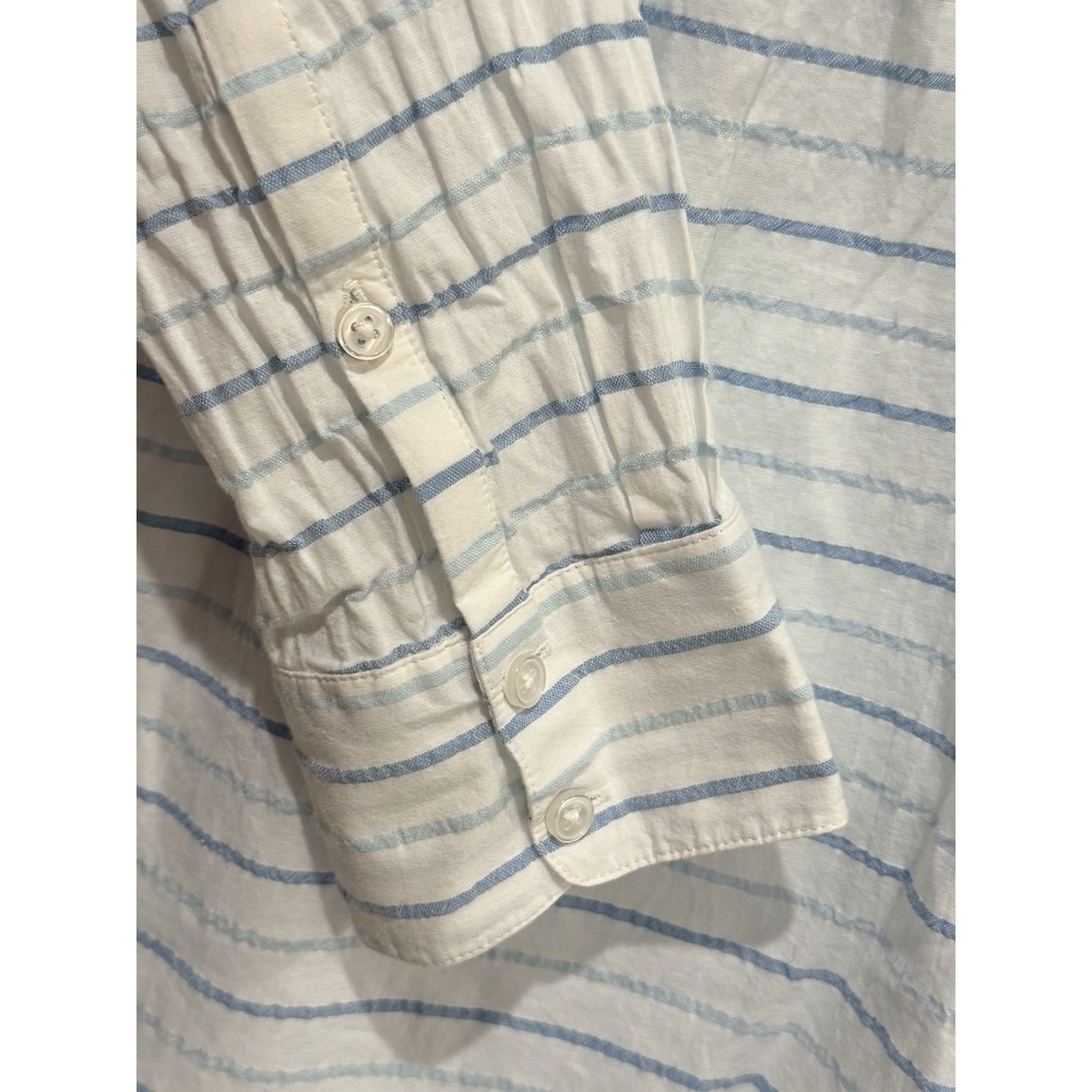 Vineyard Vines Women Tunic Top 14 Seersucker Embroidered Blue Stripe #2W2026‎ - Picture 6 of 10